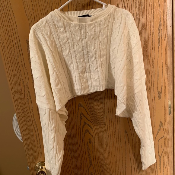 Pretty little thing cropped knit : white or black - Picture 1 of 4